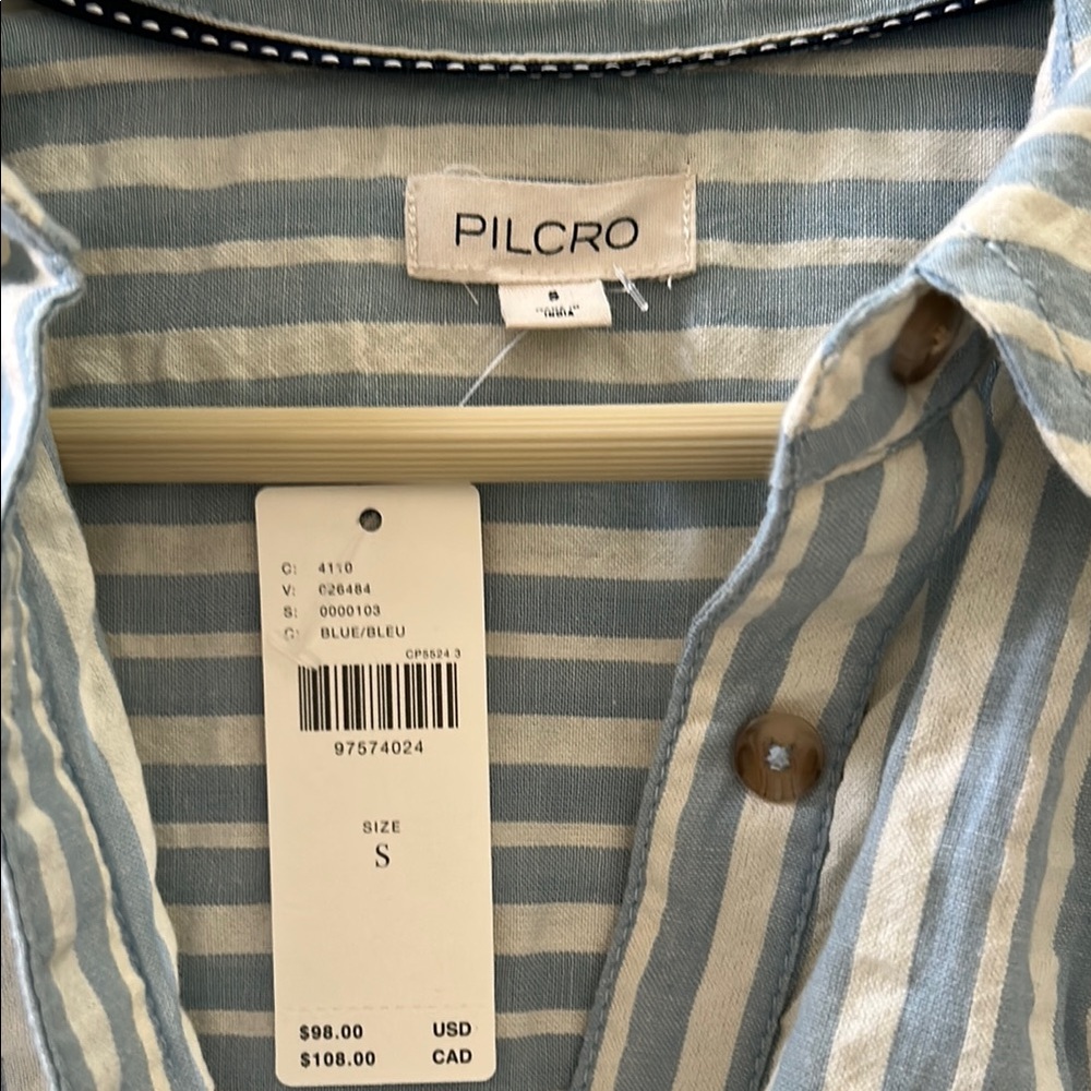 Pilcro Blue Striped Shirt